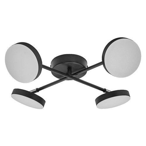 Plafoniera led metallo nero - led,